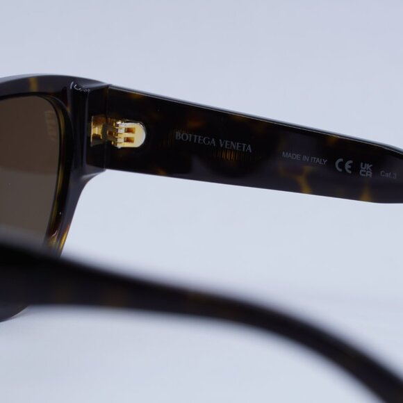 Bottega Veneta BV1319S 002 Sunglasses Havana Cat Eye Frame, Brown Lenses main image 4